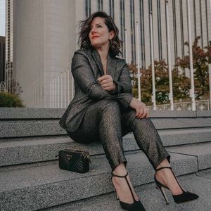 NWT Women’s Banana Republic Gold Metallic Suit -Size 0R